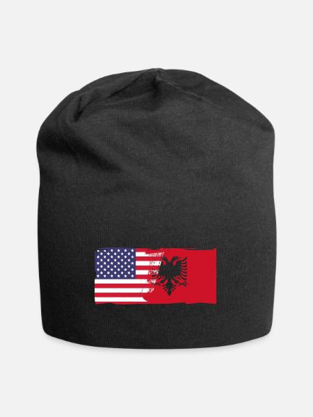 Republik Albanien Albania Shqipëria Tirana Albaner - Jersey-Beanie - Schwarz