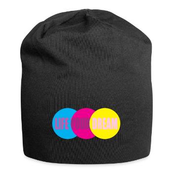 Motivation Life Quote - Jersey Beanie - black - Front