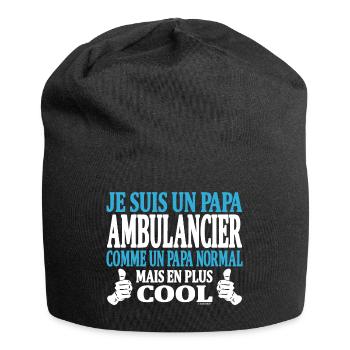 Je suis un papa ambulancier - Bonnet en jersey - noir - Devant