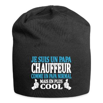 Je suis un papa chauffeur - Bonnet en jersey - noir - Devant