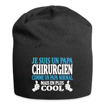 Je suis un papa chirurgien - Bonnet en jersey - noir - Devant