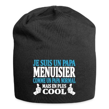 Je suis un papa menuisier - Bonnet en jersey - noir - Devant