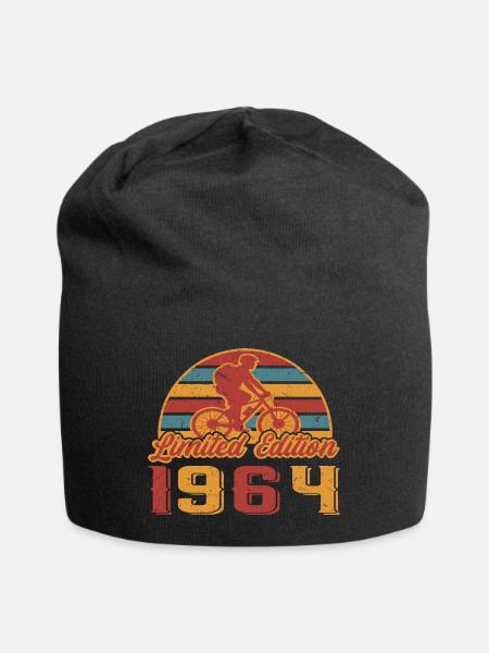 Radfahrer Fahrrad Bike Geburtstag Baujahr 1964 - Jersey-Beanie - Schwarz