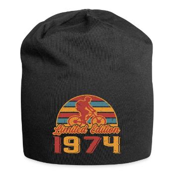 Bicycle Cyclist Bike 1974 Birthday Year of construction - Jersey Beanie - black - Front