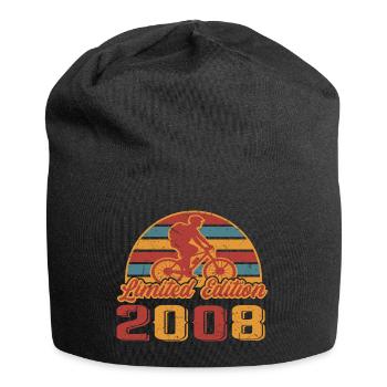 Bicycle Bike Cyclist Birthday Year of construction 2008 - Jersey Beanie - black - Front