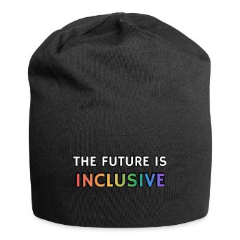 Die Zukunft ist inklusiv LGBT Pride Regenbogen - Jersey-Beanie - Schwarz - Vorne