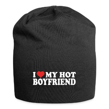 I Love My Boyfriend - Jersey Beanie - black - Front