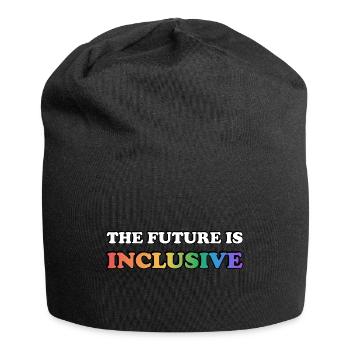 Die Zukunft ist inklusiv LGBT Pride Regenbogen - Jersey-Beanie - Schwarz - Vorne