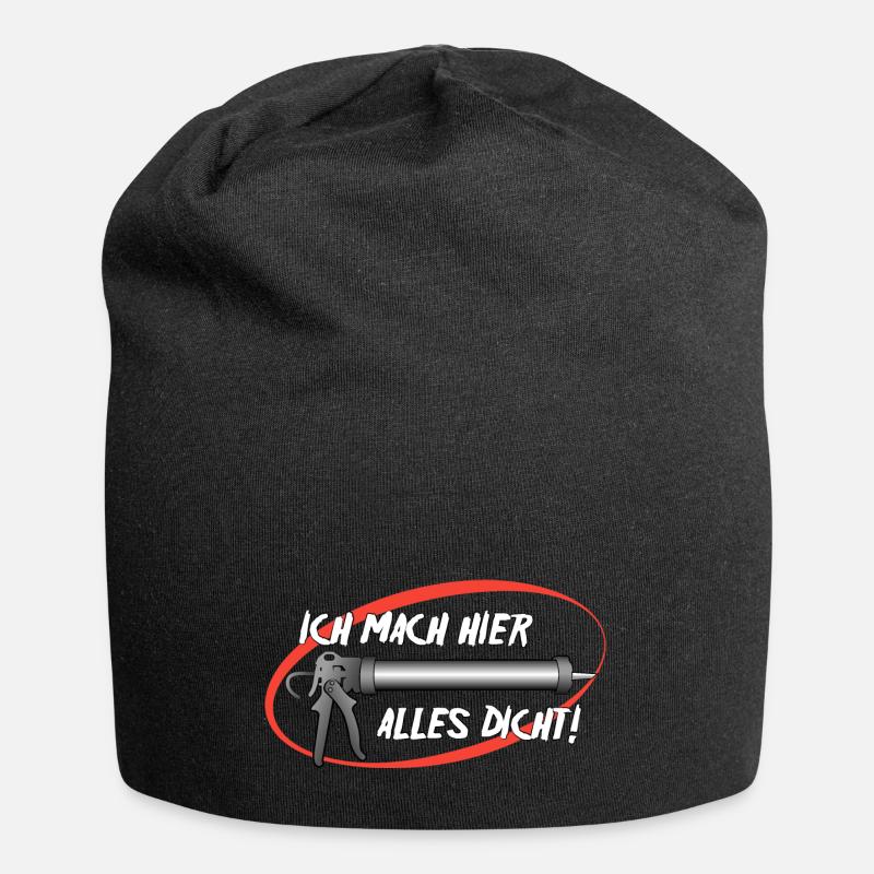 Silikon - Jersey-Beanie - Schwarz