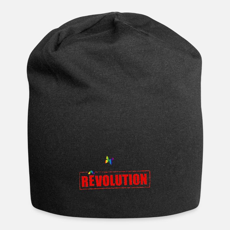 Dreaming rainbow - Jersey Beanie - black