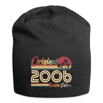 2006 vintage anniversaire rétro vintage cadeau - Bonnet en jersey - noir - Devant