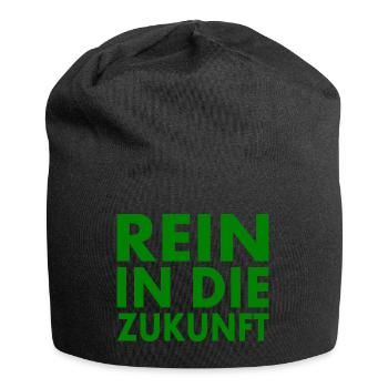 Rein in die zukunft - Jersey-Beanie - Schwarz - Vorne