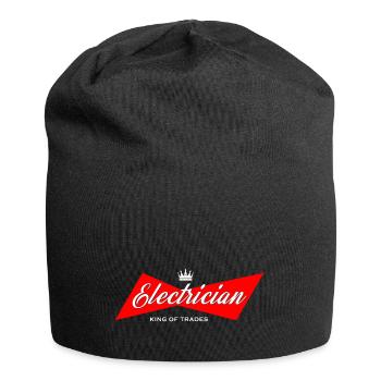 Electrician - King Of Trades Elektriker Handwerker - Jersey-Beanie - Schwarz - Vorne