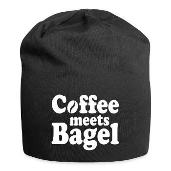 Le café rencontre Bagel - Bonnet en jersey - noir - Devant