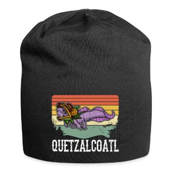 Quetzalcoatl Axolotl Mexiko Azteken Gottheit - Jersey-Beanie - Schwarz - Vorne