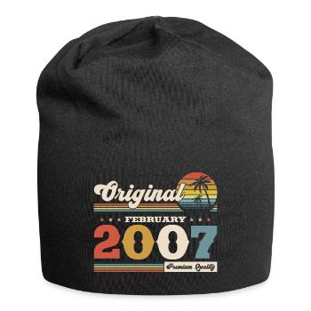 18. Geburtstag Geschenk Mann Original Februar 2007 - Jersey-Beanie - Schwarz - Vorne