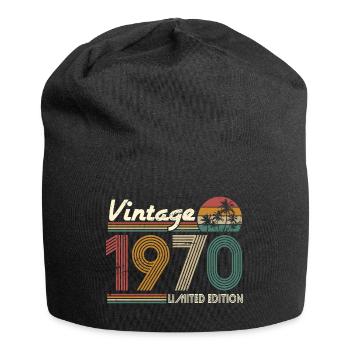 Né en 1970 51 anniversaire rétro - Bonnet en jersey - noir - Devant