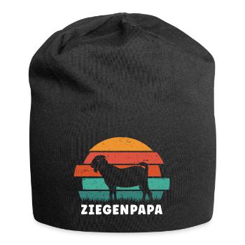Ziegenpapa Ziege Ziegenbock Ziegenzucht - Jersey-Beanie - Schwarz - Vorne