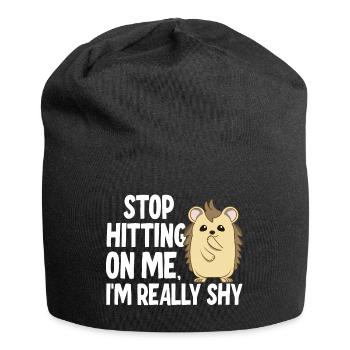 Arrêtez de me draguer, je suis timide - Bonnet en jersey - noir - Devant