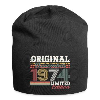 Original November 1974 48th birthday gift - Jersey Beanie - black - Front