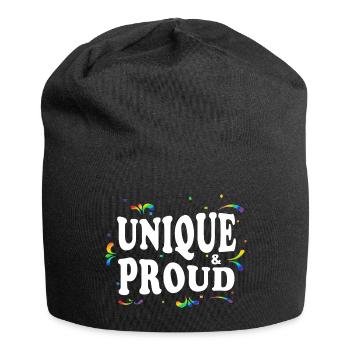 Unique et fier - Bonnet en jersey - noir - Devant