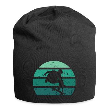 Skateboard Retro Skater Jungen Mädchen Skate - Jersey-Beanie - Schwarz - Vorne