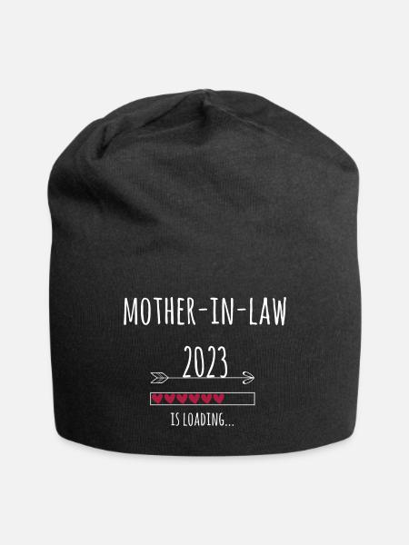 Schwiegermutter 2023 Ankündigung Hochzeit Geschenk - Jersey-Beanie - Schwarz