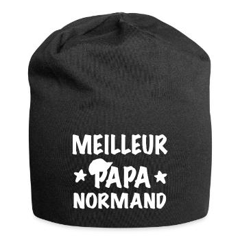 Meilleur papa normand - Bonnet en jersey - noir - Devant