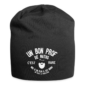 Un bon prof de maths barbu c est rare - Bonnet en jersey - noir - Devant