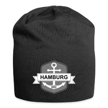 Hamburg Ahoi - Jersey-Beanie - Schwarz - Vorne
