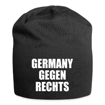 Germany gegen rechts - Jersey-Beanie - Schwarz - Vorne