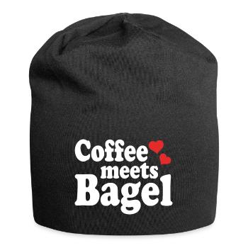 Le café rencontre Bagel - Bonnet en jersey - noir - Devant