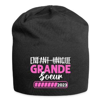Future grande soeur 2023 annonce naissance cadeau - Bonnet en jersey - noir - Devant