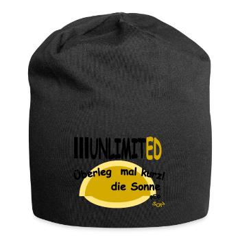 Pensez-y un instant ! Le soleil - Bonnet en jersey - noir - Devant