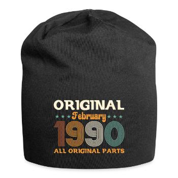 35ème anniversaire cadeau mari Original février 1990 - Bonnet en jersey - noir - Devant