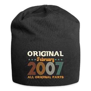 18. Geburtstag Geschenk Mann Original Februar 2007 - Jersey-Beanie - Schwarz - Vorne