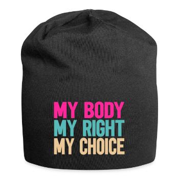 Mon corps, ma décision - Bonnet en jersey - noir - Devant