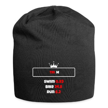 T shirt triathlon Distance M - Bonnet en jersey - noir - Devant