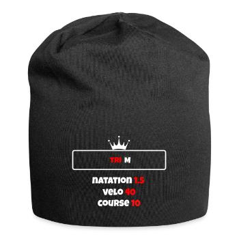 T shirt triathlon Distance M - Bonnet en jersey - noir - Devant