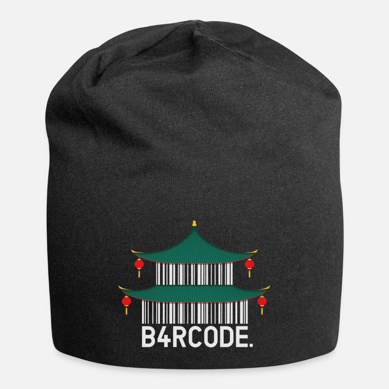 B4RCODE. Chinese Temple - Jersey Beanie - black