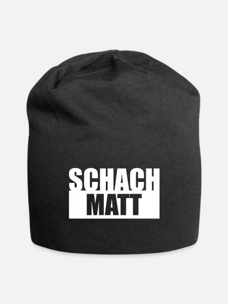 Schach Matt - Jersey-Beanie - Schwarz