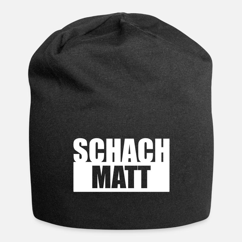 Schach Matt - Jersey-Beanie - Schwarz
