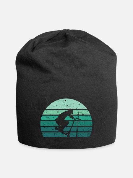 Stunt Scooter Boy Scooter Scooter Skater - Jersey Beanie - black
