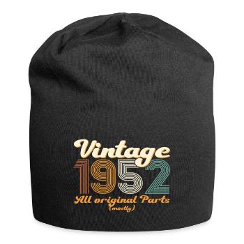 Original vintage 1952 70th birthday gift - Jersey Beanie - black - Front