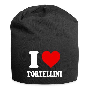 J’aime les tortellini Cuisine italienne Funny Heart - Bonnet en jersey - noir - Devant