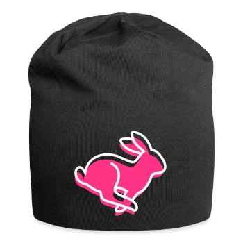 A Running Hare - Jersey Beanie - black - Front