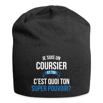 Coursier super pouvoir homme - Bonnet en jersey - noir - Devant