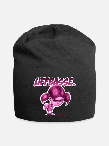 Cartoon "Uffbasse" - Jersey-Beanie - Schwarz