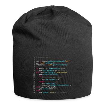 Être amis avec les programmeurs (en Python) - Bonnet en jersey - noir - Devant