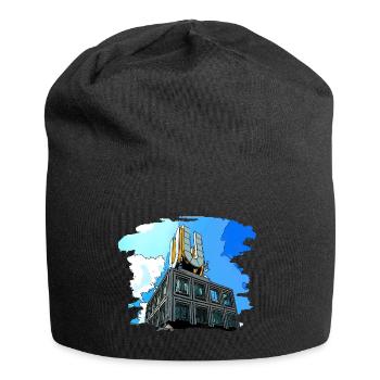Dortmund U Turm Stadt - Jersey-Beanie - Schwarz - Vorne